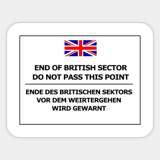 British Cold War Berlin sign Sticker